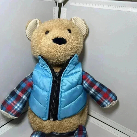 Scentsy Buddy Boulder The Bear - Plush Bear, Plaid with Vest - RETIRED! RARE - Picture 4 of 4
